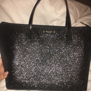 Kate Spade black glitter handbag